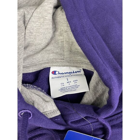 Clemson Tigers Champion Purple and Gray Hoodie Men’s Large - Picture 5 of 8
